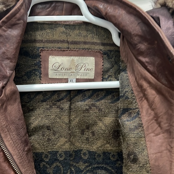 Leather coat, XL - Picture 3 of 4